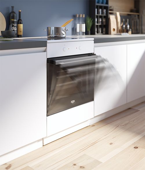 Pehmeästi sulkeutuva uunin luukku