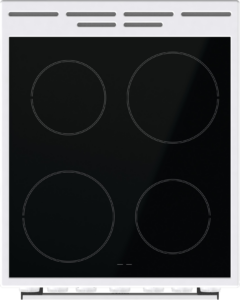 UPO Lasikeraaminen liesi UEC5B20W Valkoinen