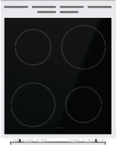 UPO Lasikeraaminen liesi UEC5A20W Valkoinen