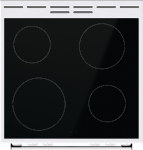 UPO Lasikeraaminen liesi UEC6A20W Valkoinen